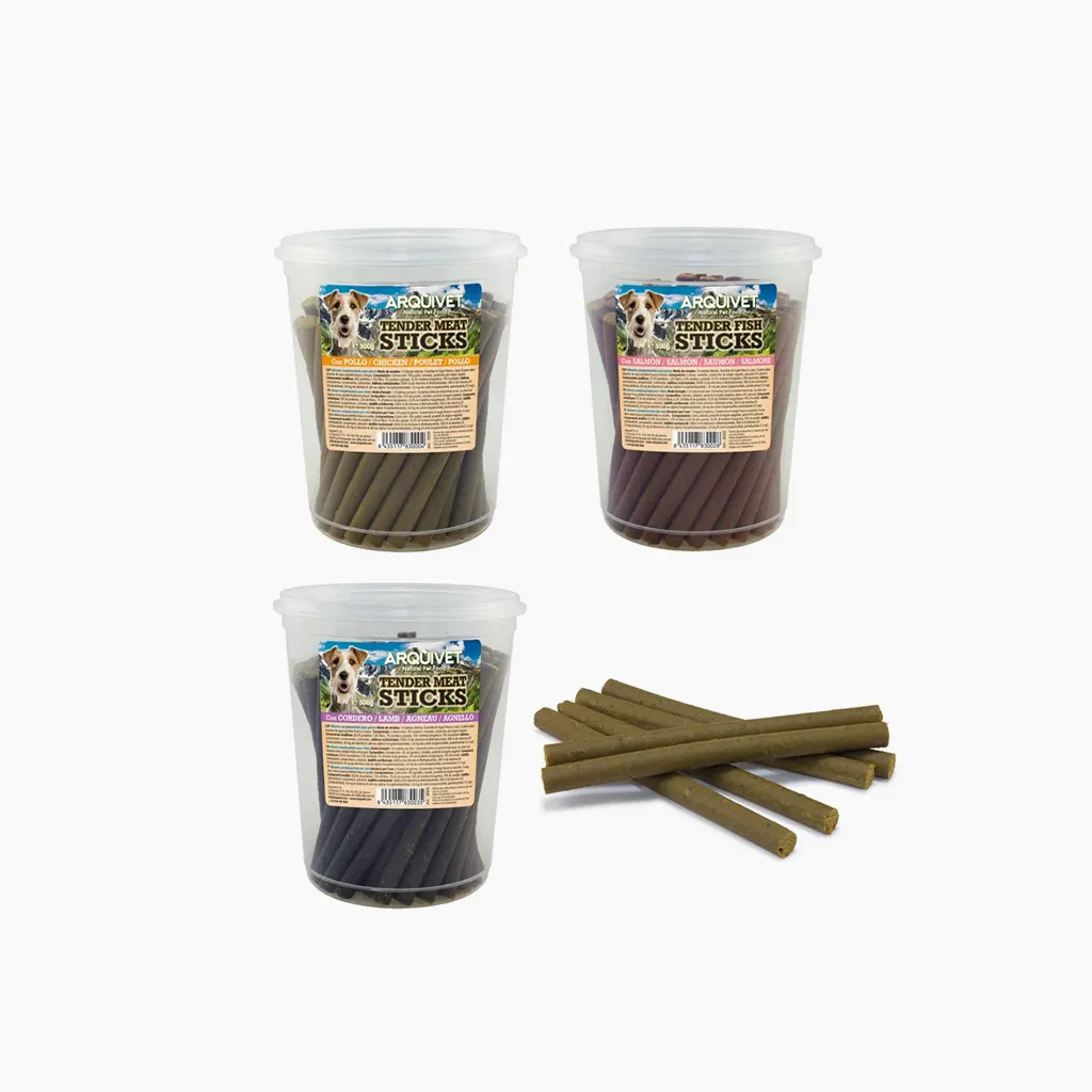 Bote de palitos snack perros