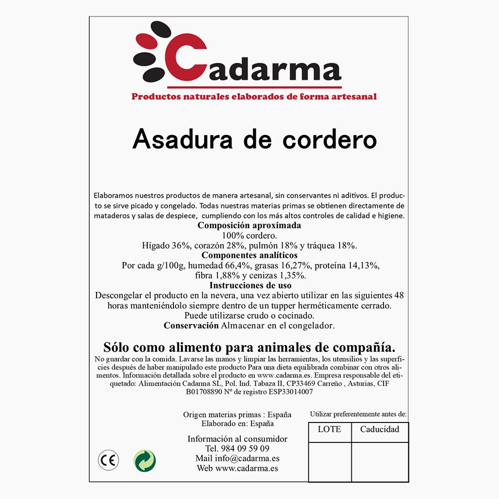 Asadura de cordero Cadarma